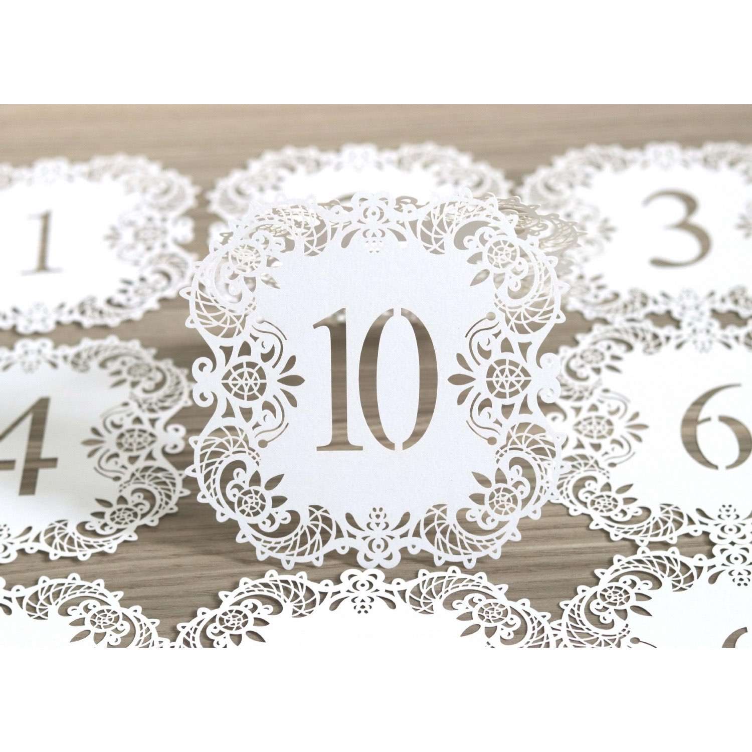 Table Card Wedding Supplies Laser Cut Card Number Card